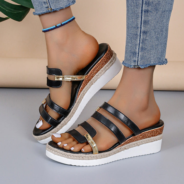Damer Komfortable Espadriller med fashionable remme og åndbart fodseng Stilla