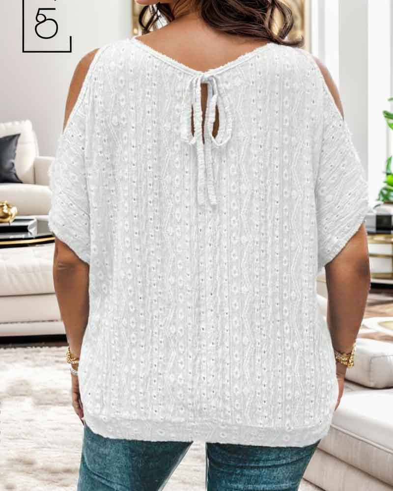 Dame Off-Shoulder Top med raffinerede ruffle detaljer Stilla