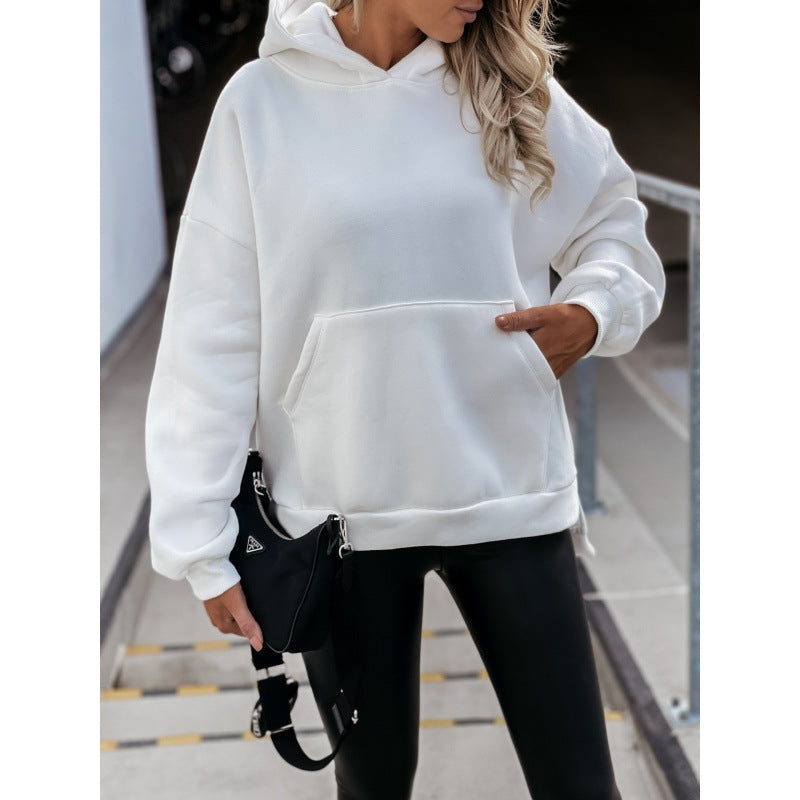 Kvinders oversized hoodie med praktiske kængurulommer Stilla