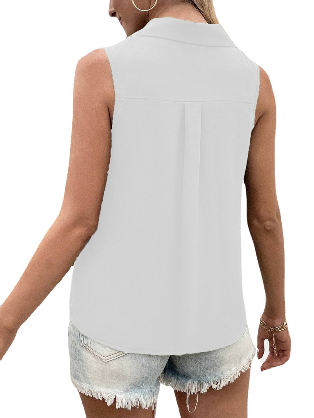 Dame elegant ærmeløs bluse Stilla