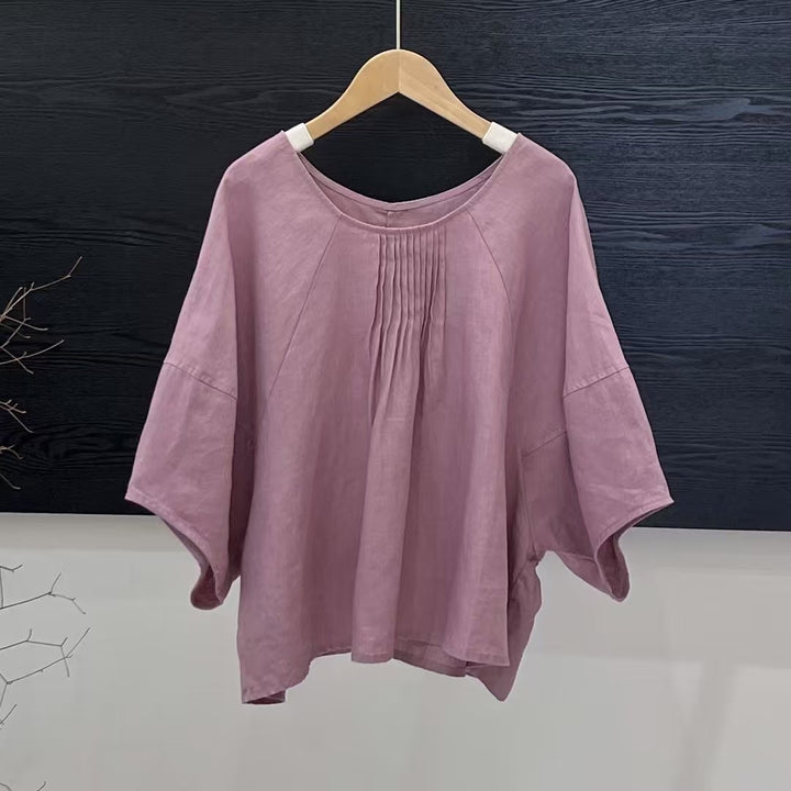 Femme Relaxed Fit Plissé-Tunika-Top Stilla