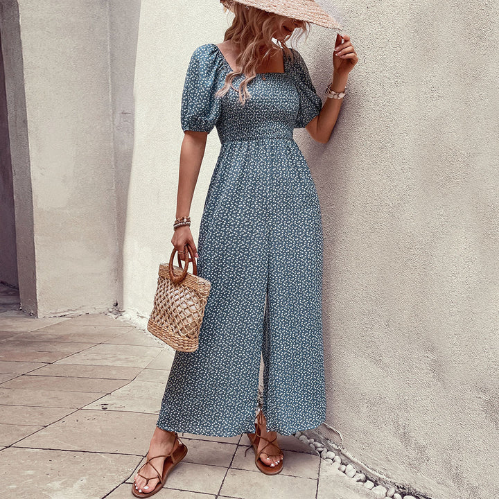 Dame Elegant Blomstret Print Jumpsuit Stilla