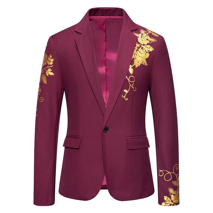 Herrer Elegant Floral Broderet Blazer Stilla