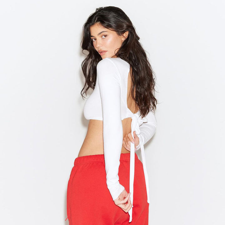 Dame Langærmet Cropped Top Skovae