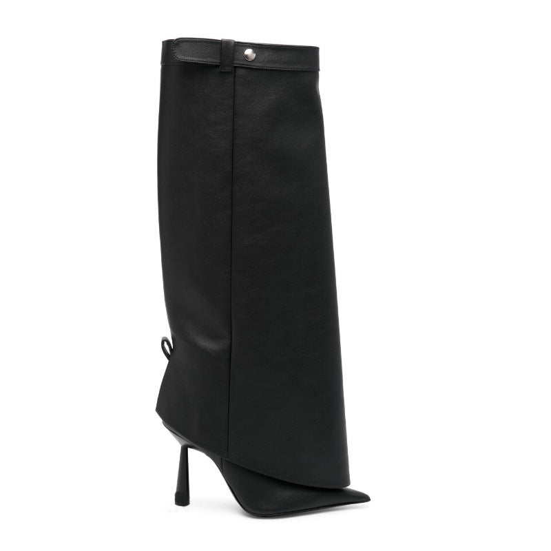Femme Stilfulde Over-knæet Stiletto Hæle Stilla