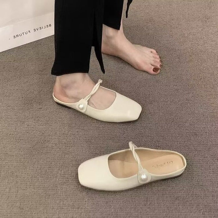 Dame elegante Mules med modisk spænde dekoration og behagelig fodseng Stilla