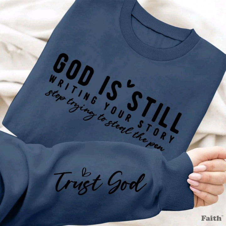 Kvinders sweatshirt med inspirerende tekst og blødt materiale Skovae
