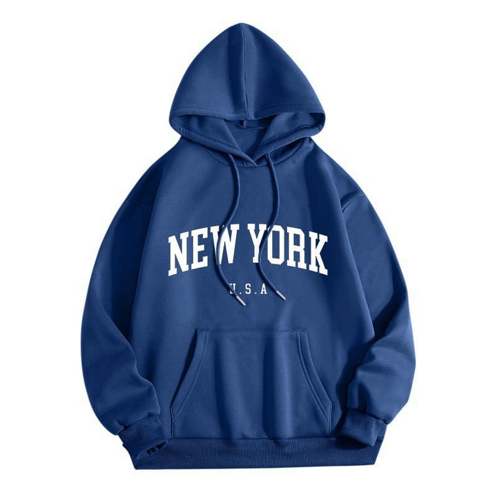 Dame hoodie med stilfuld New York print Skovae