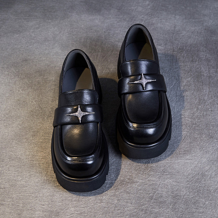 Femme Chunky Platform Sko med dekorativt akcent Stilla