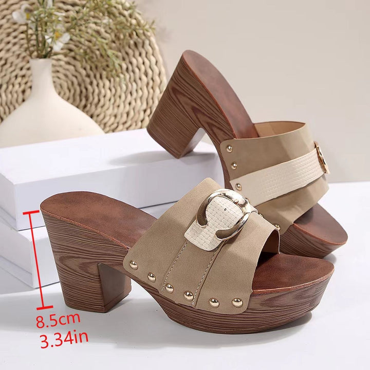 Dame platform-sandaler med elegant spænde-design og komfortabel fodseng Stilla