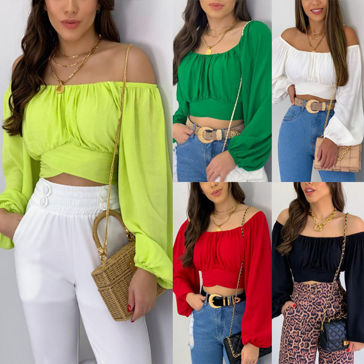 Femme Stilfuld Off-Shoulder Crop Top Stilla