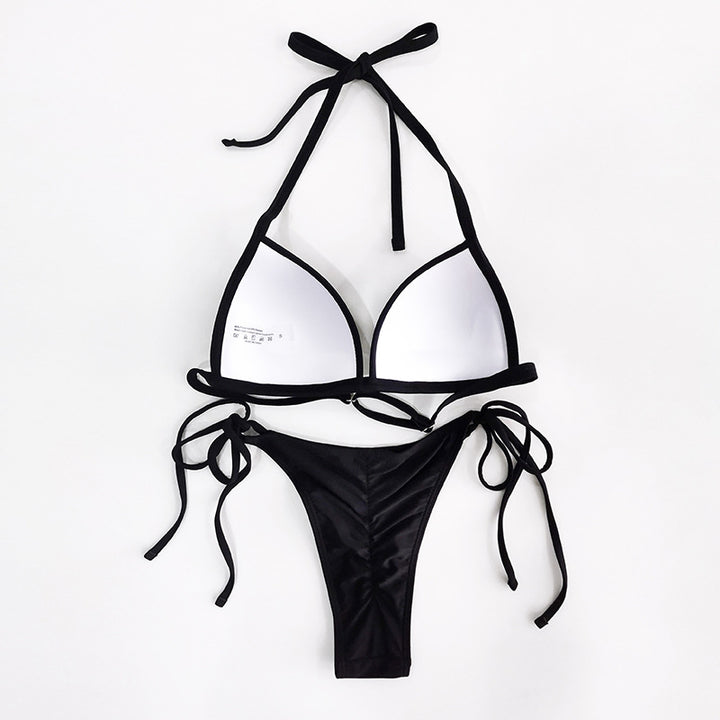 Dame triangel-bikini med justerbare bånd og komfortabel pasform Skovae