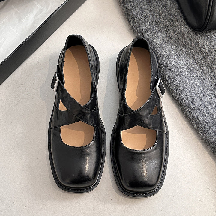 Femme Cross-Strop Elegante Ballettsko Stilla