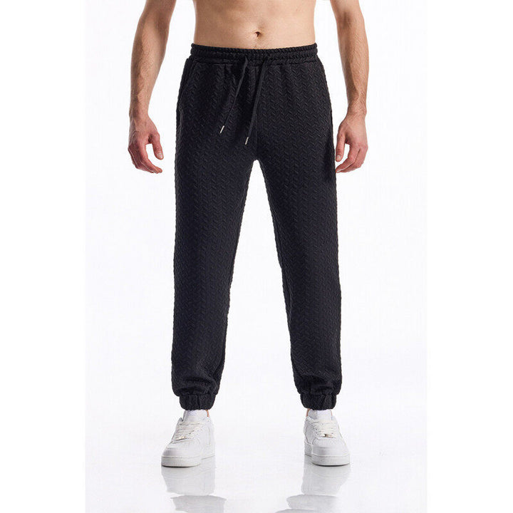 Herrer Struktur Strik Sweatpants Stilla