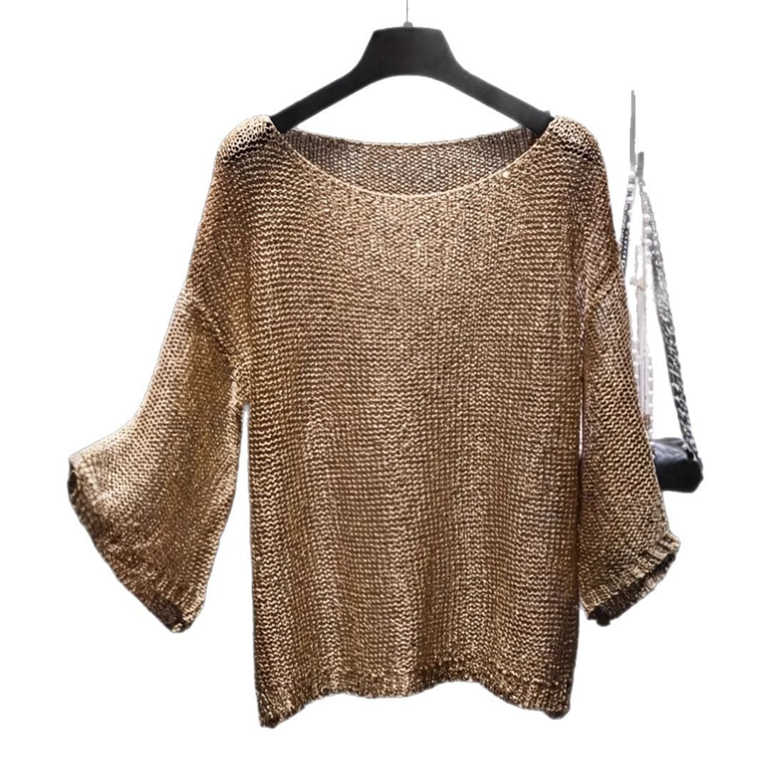 Femme Tekstureret Strik Boxy Top Stilla
