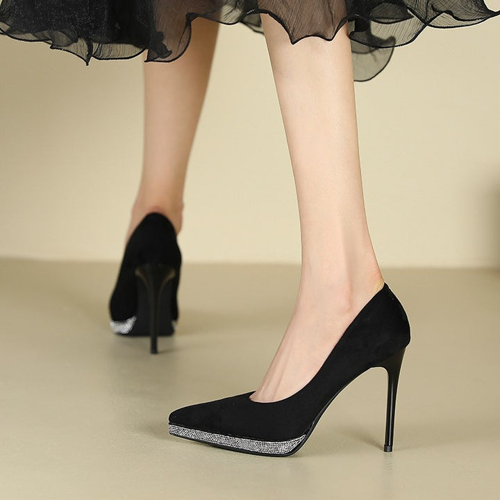 Kvinder elegante stiletto-hæle med funklende detalje Stilla