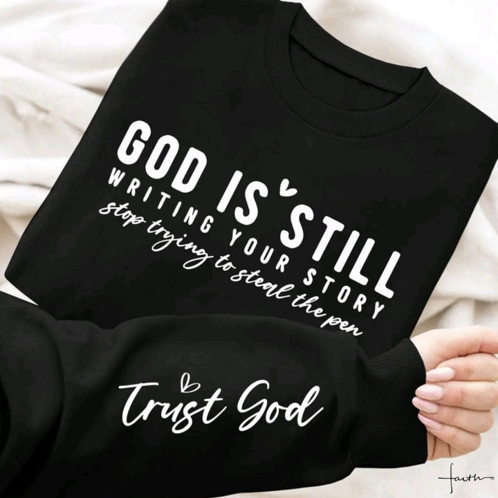 Kvinders sweatshirt med inspirerende tekst og blødt materiale Skovae
