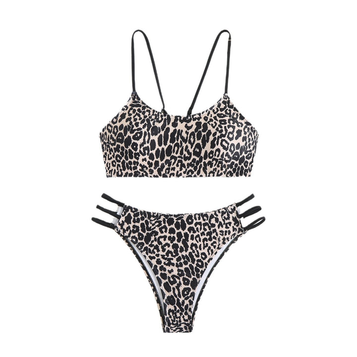 Damernes stilfulde leopardmønster bikini-sæt Stilla