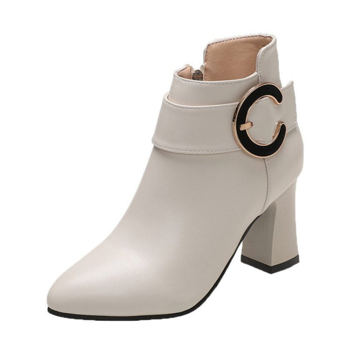 Dame elegante Ankle Boots med moderne spænde-applikation Stilla