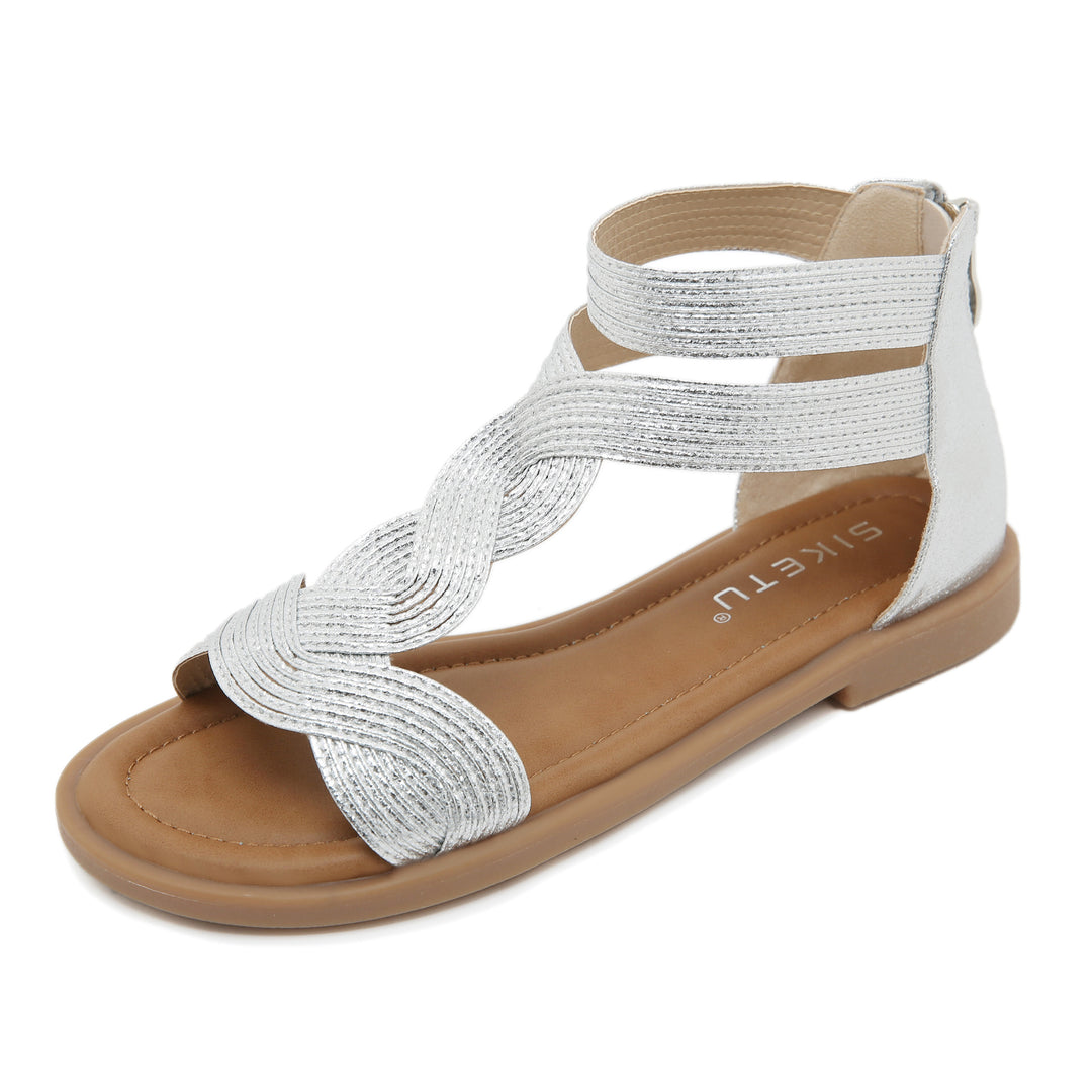 Dame elegante sandaler med flettet remdesign og fleksibel fodseng Stilla