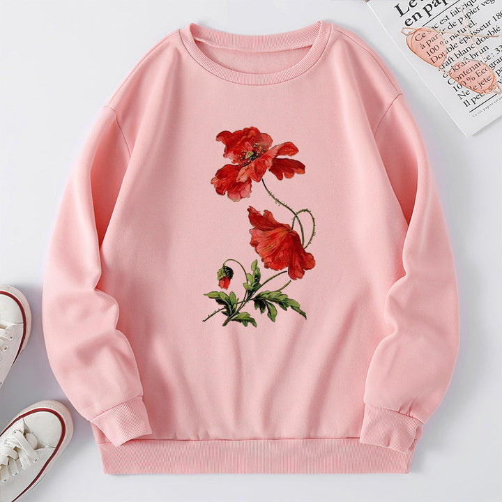 Kvinders sweatshirts med blomsterdesign og komfortabel pasform Stilla