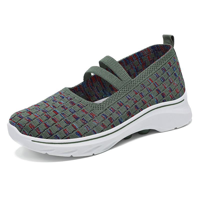 Dame Behagelige Slip-On Sportsko med elastiske stropper og åndbart overmateriale Stilla