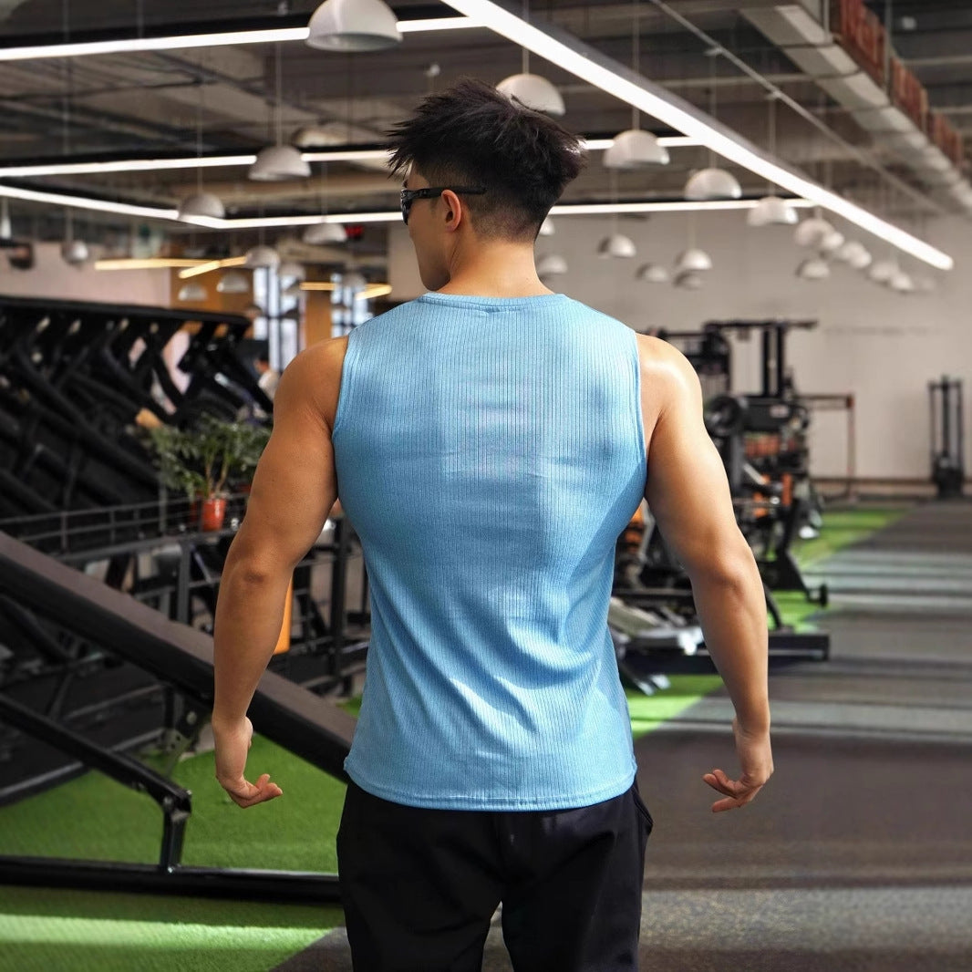 Herrer Sporty ærmeløst fitnessshirt med åndbar struktur Stilla