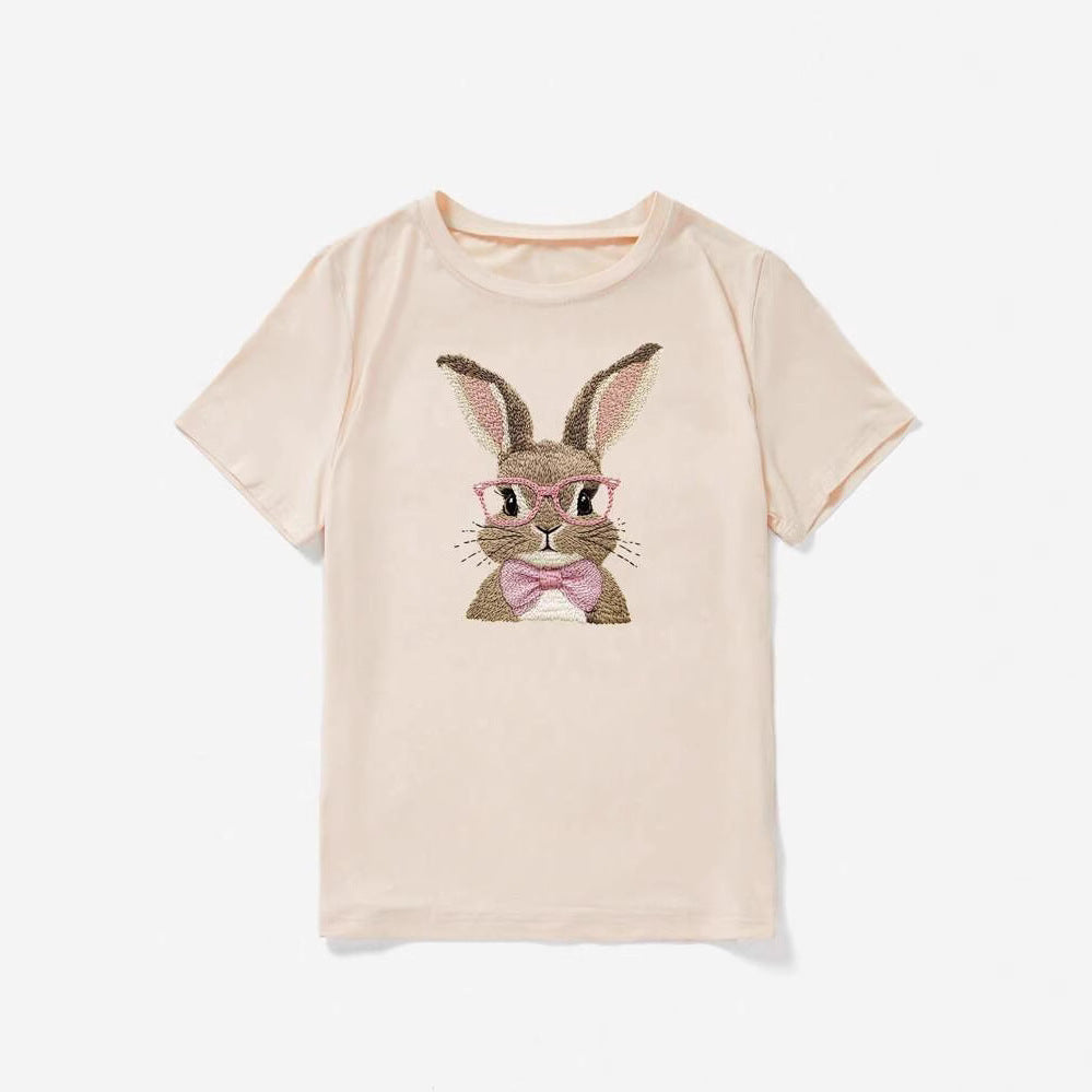 Dame T-shirt med trendy dyremotiv og høj kvalitet broderi Stilla