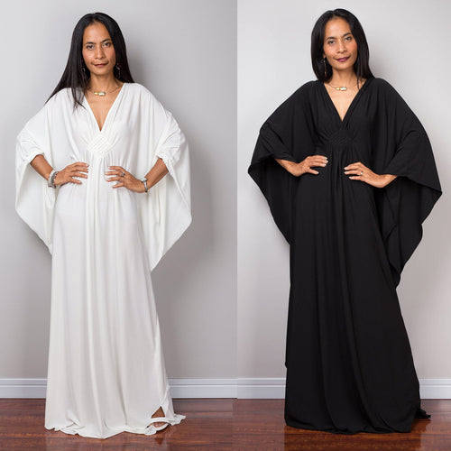 Dame Kaftan med elegant V-udskæring og flydende snit Stilla
