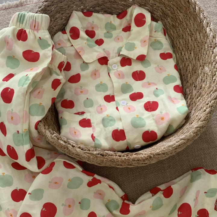 Femme Cozy Trykt Pyjamasæt Stilla
