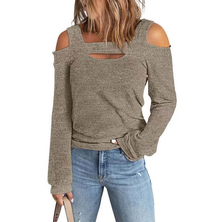 Damer mode langærmet top med cut-outs Stilla