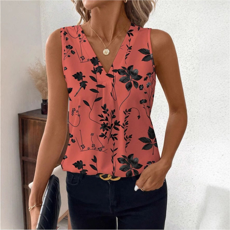 Damebluse med blomsterdesign Stilla