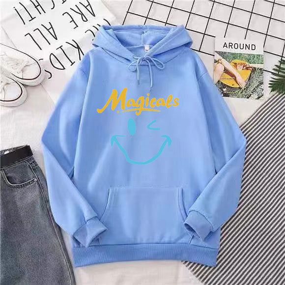 Damer hoodie med casual smiley design Skovae