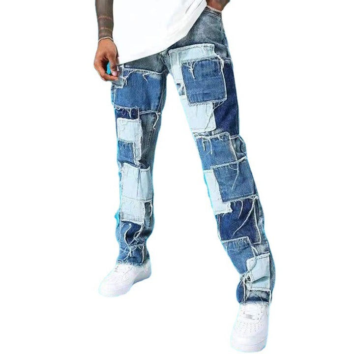 Herre Revnet Patchwork Jeans Stilla