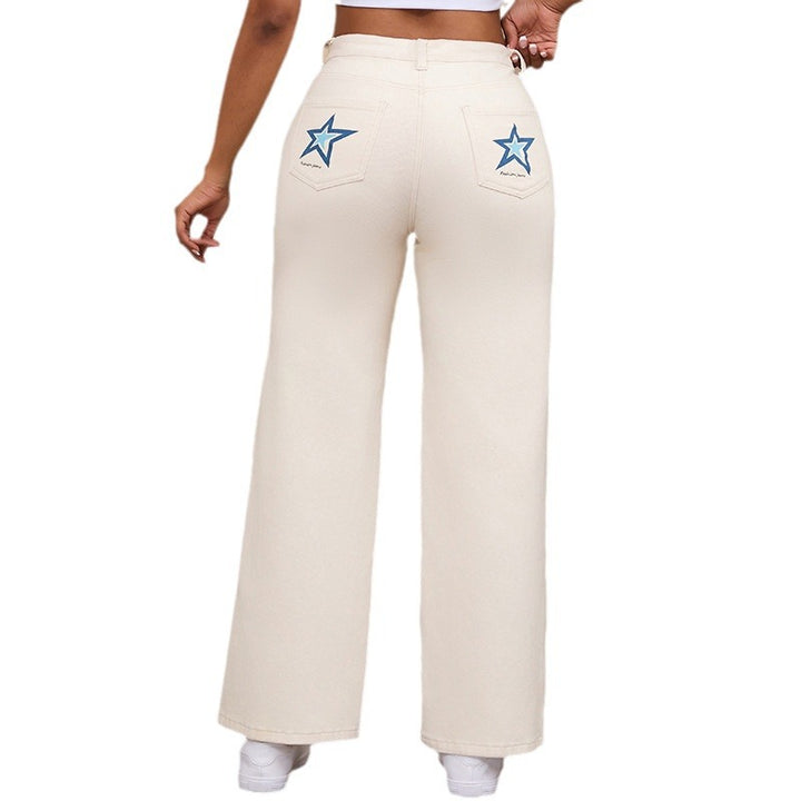 Dame Bred Jeans i Cargo Stil Stilla