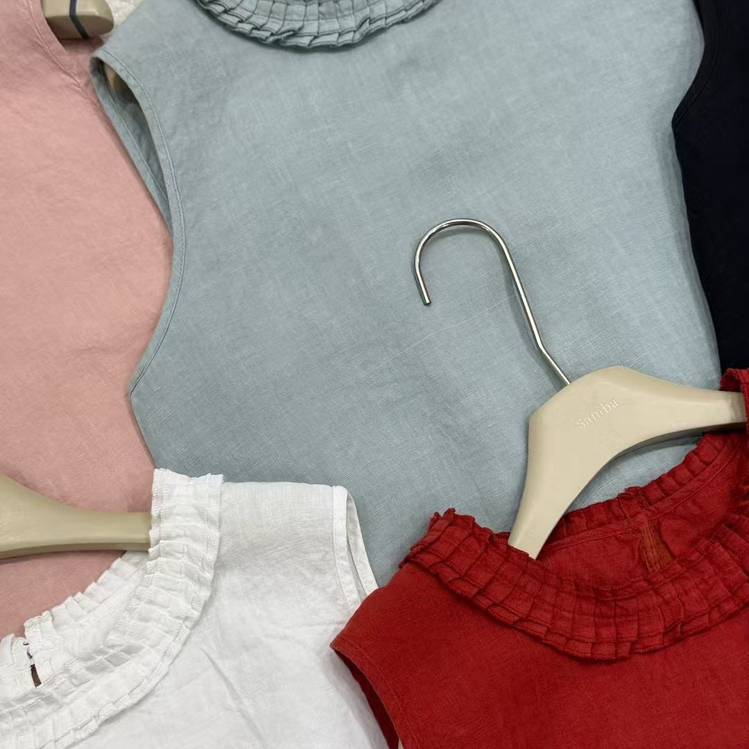 Femme Rynketudskæring Bomulds Tanktop Stilla