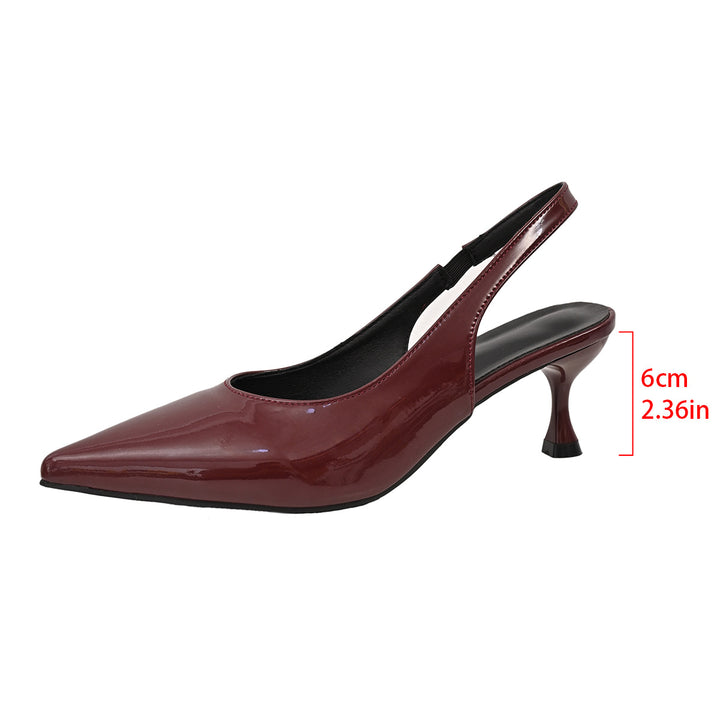 Dame Slingback Pumps med spidst design og elegant blokhælhæl Stilla