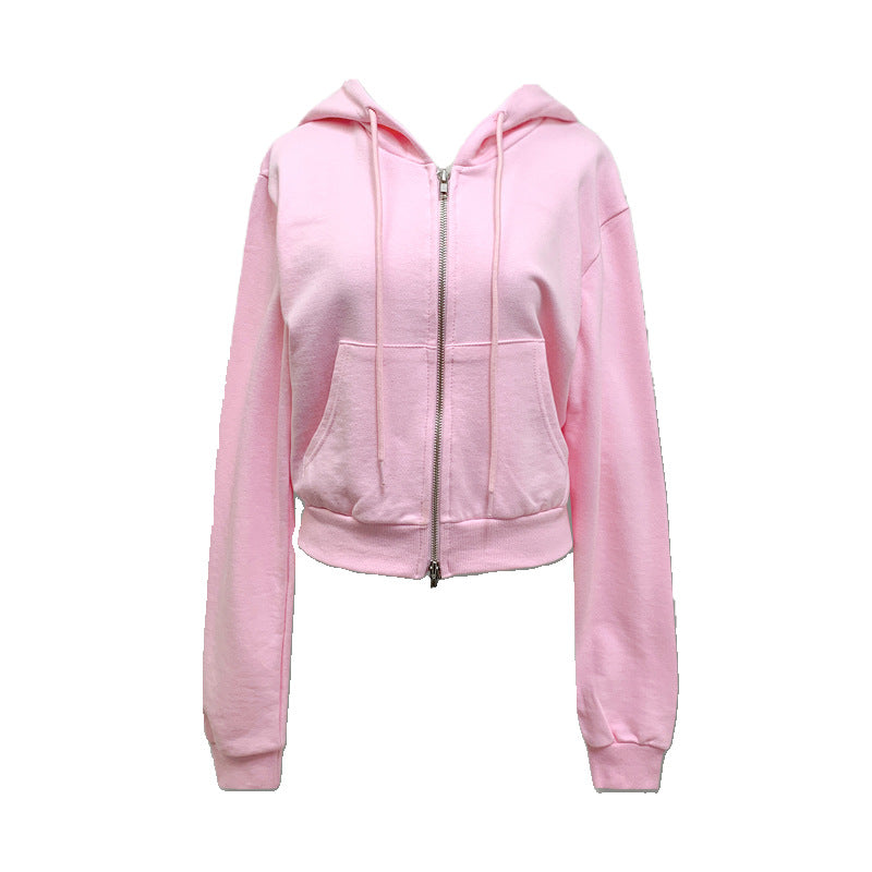 Dame Crop Hoodie og Bred Ben Joggingbukser Sæt Stilla