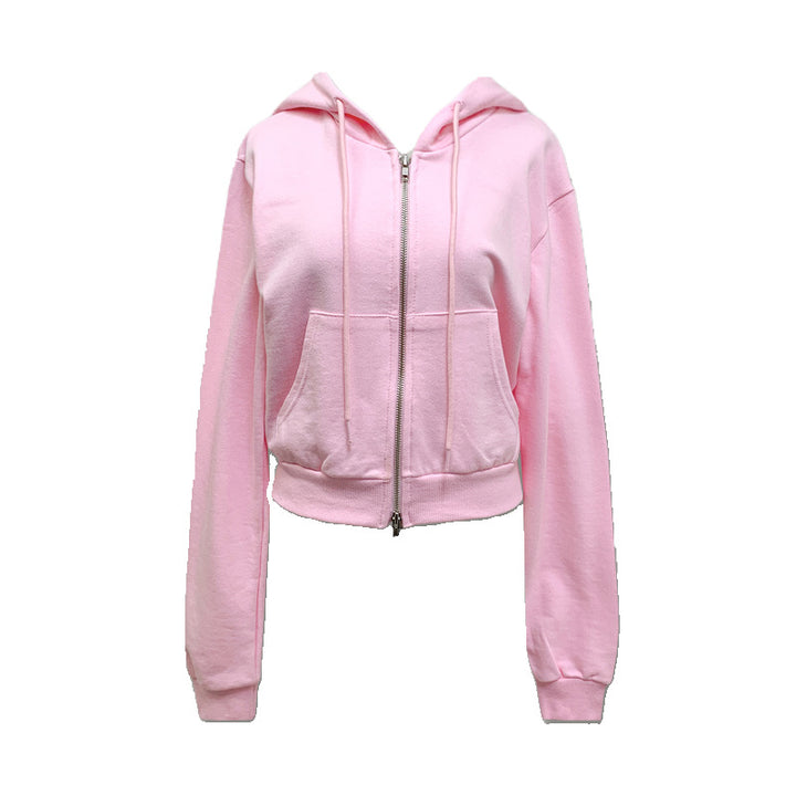 Dame Crop Hoodie og Bred Ben Joggingbukser Sæt Stilla