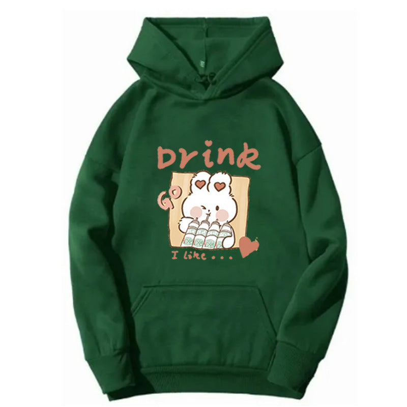 Kvinders hoodie med sødt kattemotiv Skovae