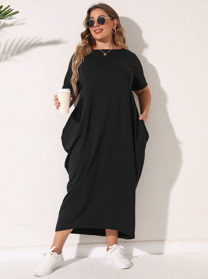 Dame Overstørrelse Casual Maxi Kjole Stilla