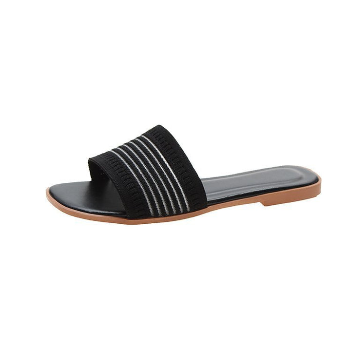 Dame Komfortable Slip-On Sandaler med elastisk Remdesign Stilla