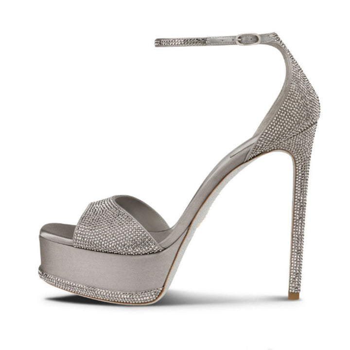 Femme Glamorous Funklende Højhælede Sandaler Stilla