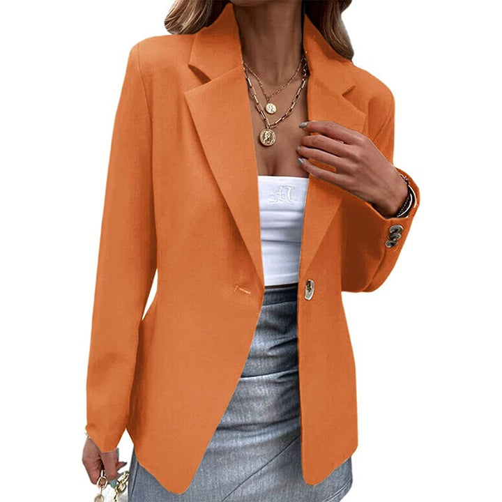 Dame Elegant Blazer med smal talje og dekorative knapdetaljer Stilla