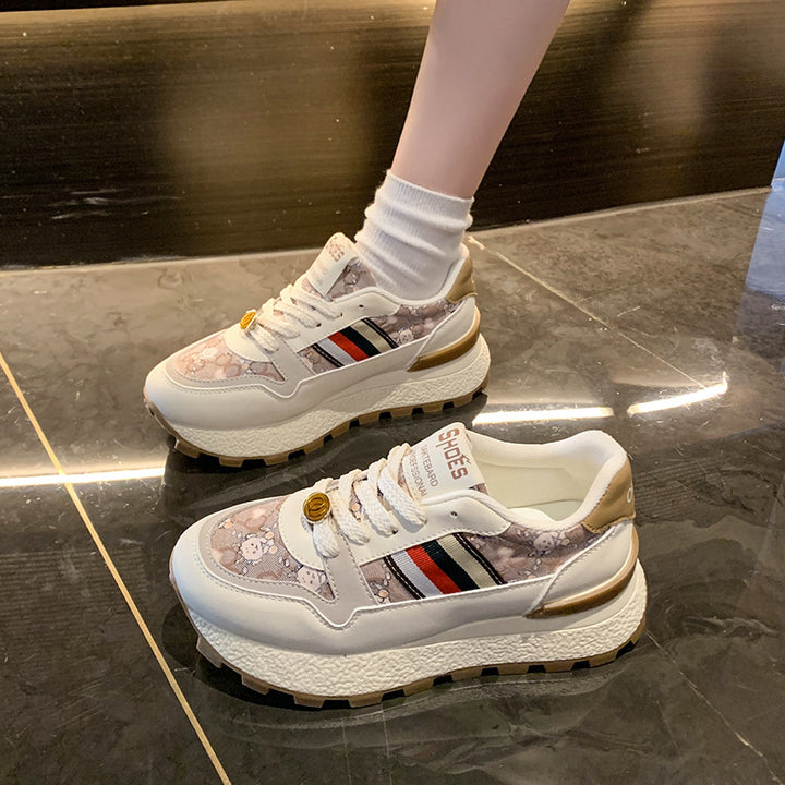 Dame mode Sneakers med unikt blomster mønster og komfortabel dæmpningsteknologi Stilla