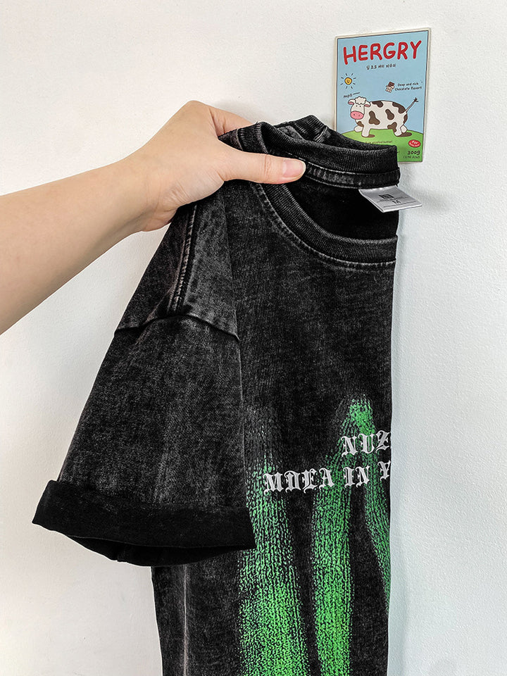 Dame Oversized T-shirt med kreativt grafisk design Stilla
