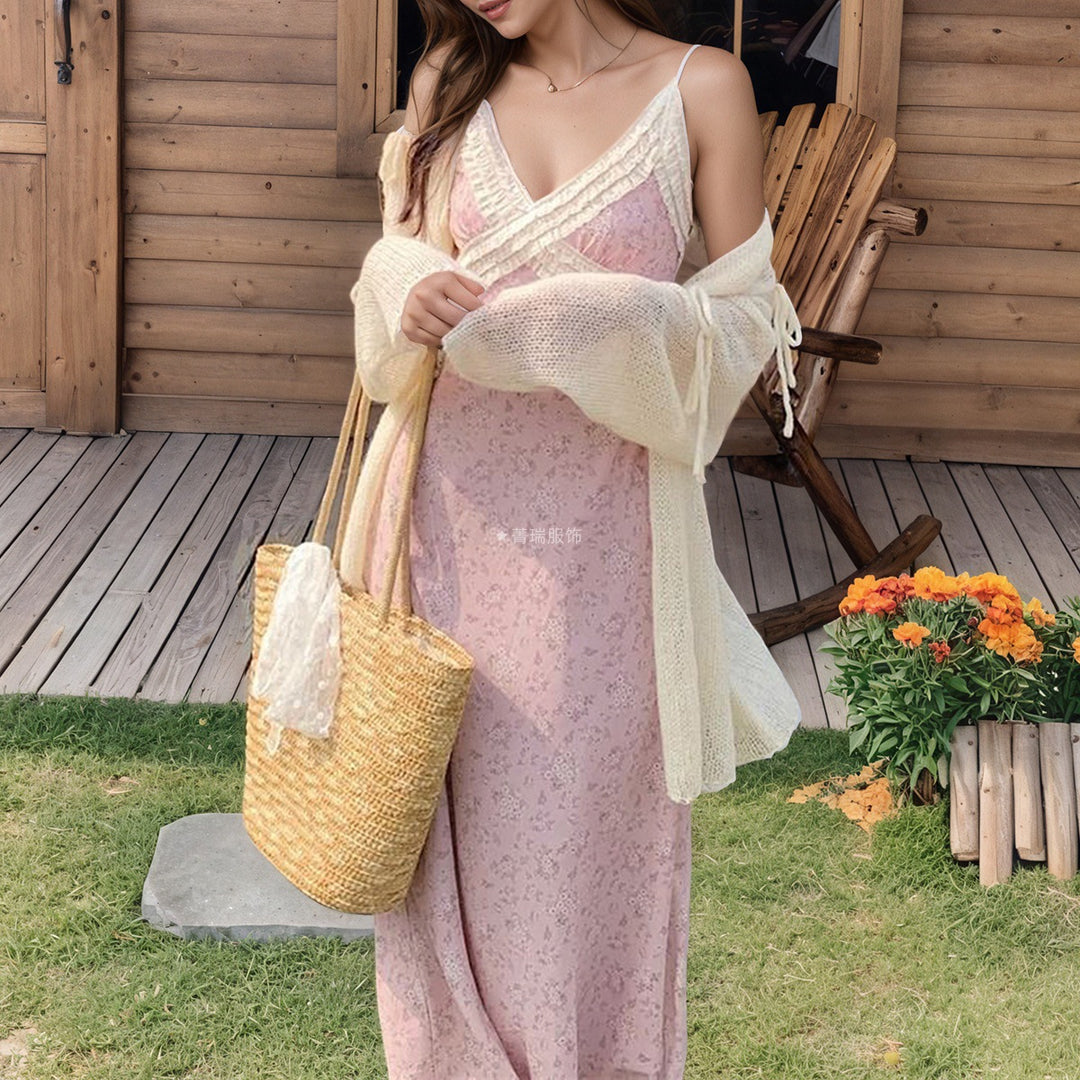 Kvinders elegante maxi-kjole med legende blonde-top Stilla