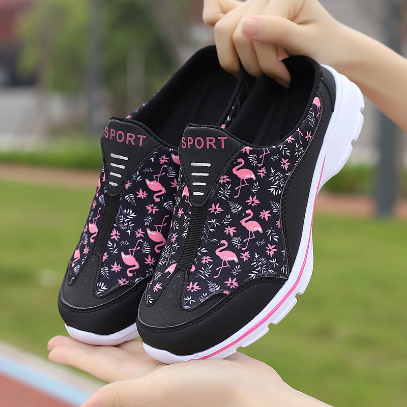 Dame Slip-On Sport Sneakers med floralt design Stilla