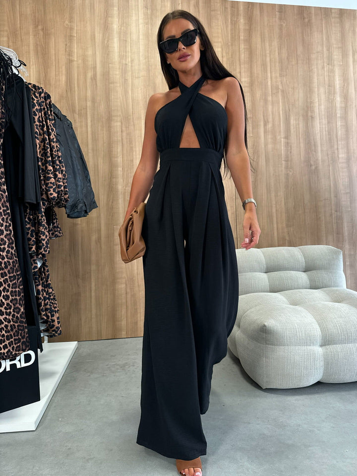 Dame Cut-Out Halter Neck Bred Ben Jumpsuit Stilla