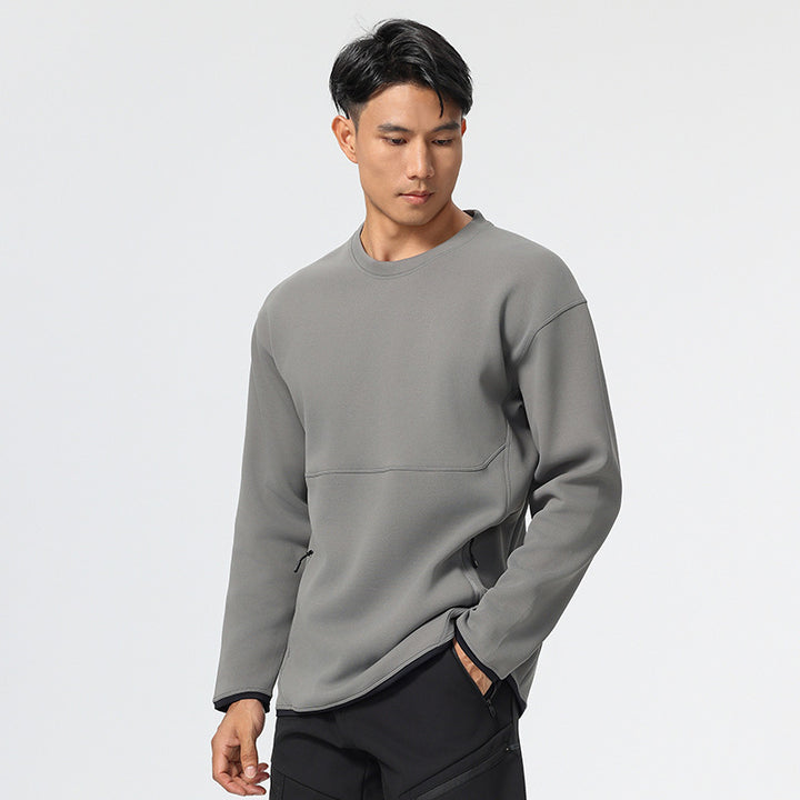 Herrer fleece sweatshirt med praktiske lynlåslommer og isolerende varmefunktion Stilla